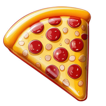 inflatable pizza slice pool float on transparent background