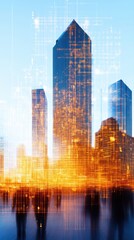 Obraz premium Expansive city view depicting diverse perspectives in business concepts and the importance of inclusivity and innovation