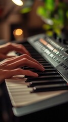 Obraz premium keyboard, captured with a focus on the sleek design,