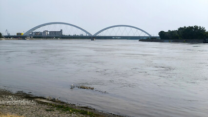 high water level of Danube river in Novi Sad