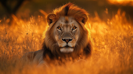 Obraz premium portrait of a male lion