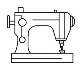 Sewing machine isolated on white.  modern sewing machine for efficient stitching.