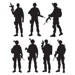 Braveheart Soldier silhouette, always at the forefront of battle - Soldier illustration - Minimalist Soldier vector - Profession silhouette
