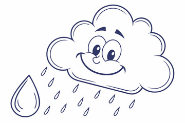 funny cloud vector illustration