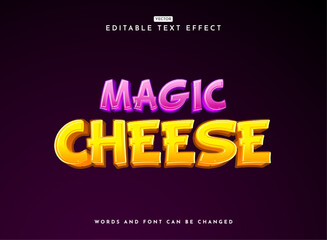 funny magic cheese bold fancy 3d text effect