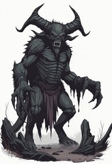 Eerie Swamp Creature Illustration