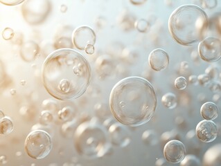 Fototapeta premium A high-resolution 3D-rendered scientific visualization of vesicles suspended in a dynamic cellular environment. 