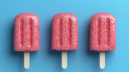 strawberry popsicle isolated,cartoon illustration style