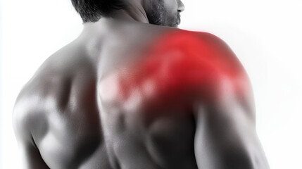 Rhabdomyolysis, Muscle Pain, Muscle Weakness, Shoulder Blade Concept Image.