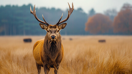 red deer in the autumn