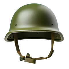 Green Military Helmet Isolated on White Background, Isolated On transparent Background