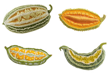 Exploring exotic melons nature food photography vibrant colors close-up nutritional diversity