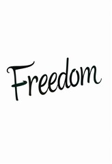 Artistic Representation of the Word 'Freedom' in Creative Typography