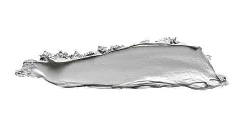 gray cream smear texture on white background