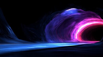 Journey Through a Neon Tunnel