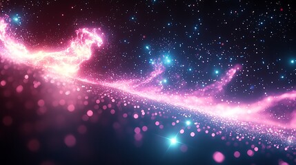 Cosmic Nebula for Glowing Dust, Space.