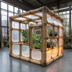 printed archway with integrated lighting systems for nighttime visibility.