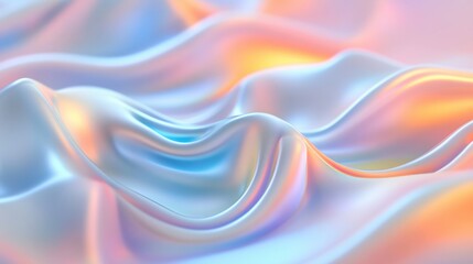 Naklejka premium Soft, flowing fabric with pastel colors and gentle folds, creating a serene, dreamy atmosphere