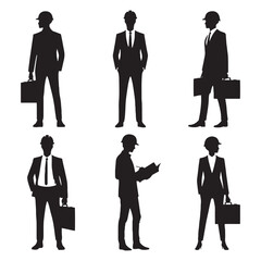 Futuristic Architect silhouette, designing ahead of time - Architect illustration - Minimalist Architect vector - Profession silhouette
