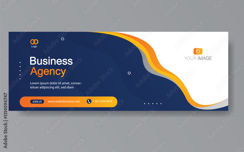 Wall mural vector abstract design web banner template. web design elements - header design. abstract geometric 