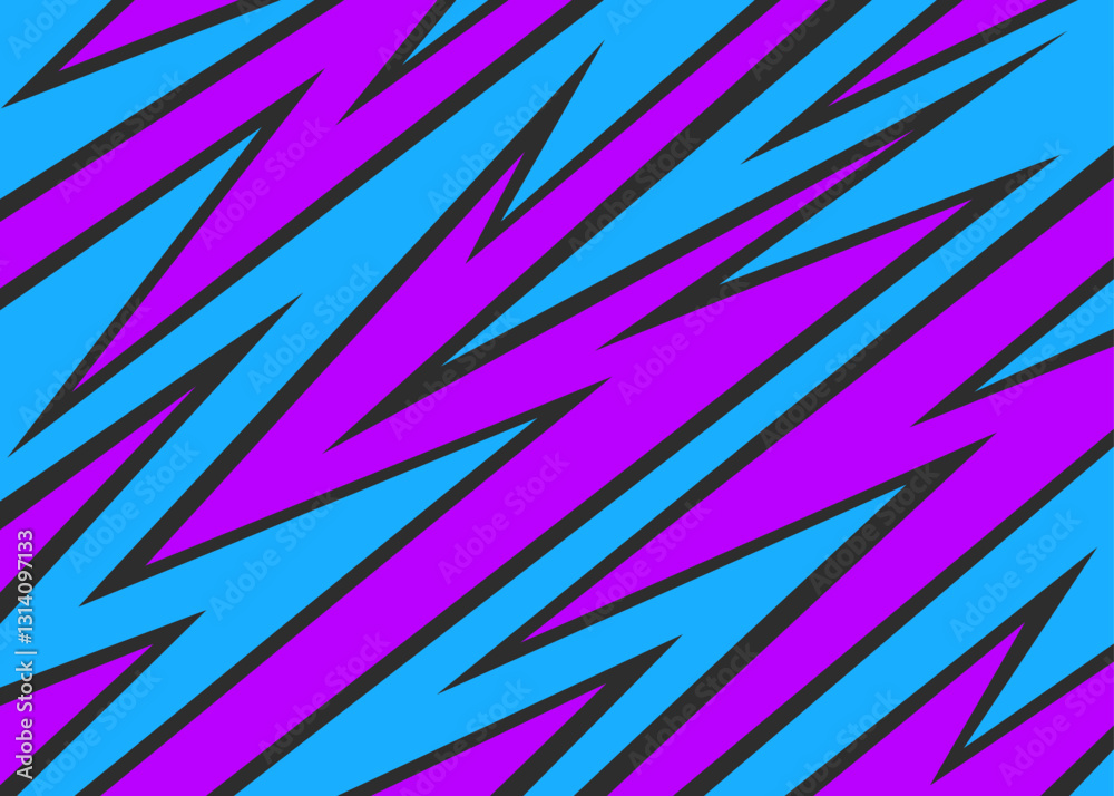 Poster abstract background with various sharp, zigzag and arrow pattern