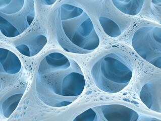 A highly detailed scientific rendering of the cytoskeleton, illustrating its intricate fibrous network.