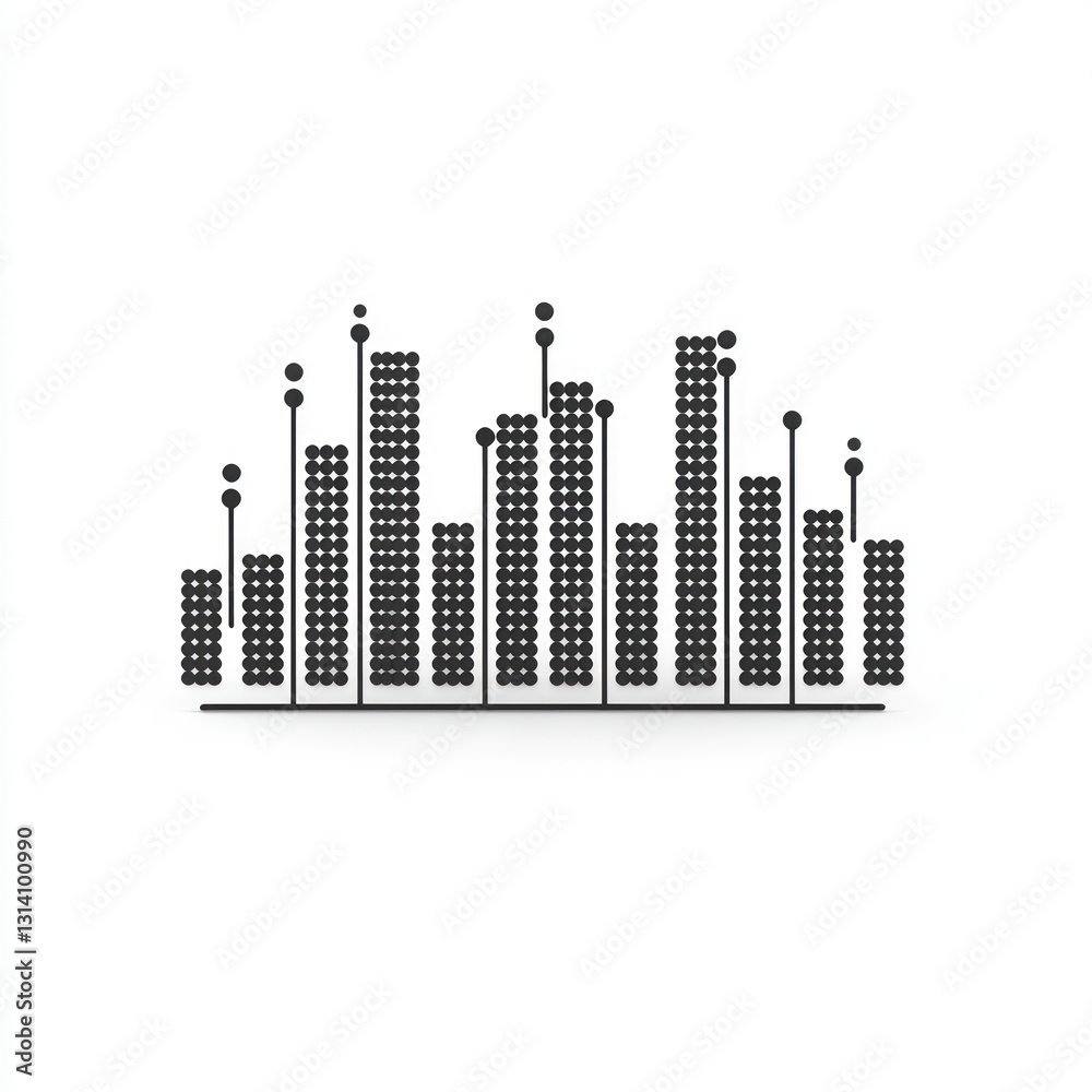 Poster 3d glyph line icon of an equalizer representing audio control and sound quality optimization on soli