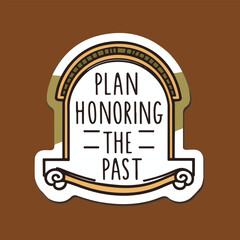 Plan Your Epitaph Day Vector Design - Memorial, Gravestone, Peaceful Reflection, Solid Colors, No Gradients, T-Shirt, Sticker, Poster, Social Media, Print Card, Animated GIF