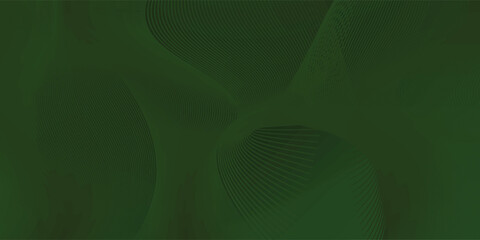 Luxury green background with green and blue line curved and lighting effect sparkle. Vector illustration