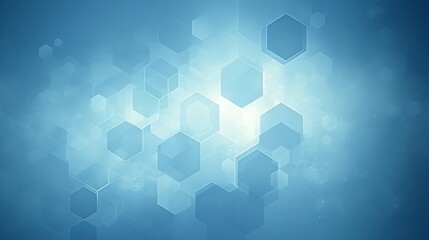 Abstract blue hexagon pattern background.