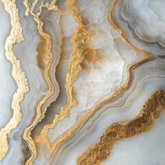 Obraz premium Abstract gold and white marble texture. (3)