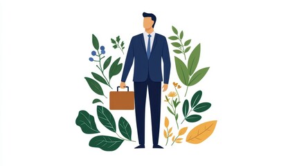 In the vibrant realm of corporate prowess, a handsome professional stands tall, embodying a fusion of modern style and engaging charisma His fresh haircut adds a touch of contemporary flair