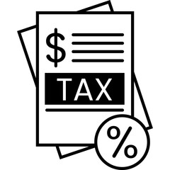 Tax Document Line Icon