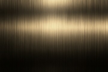 Brushed metal texture with golden hue and vertical lines. AI image