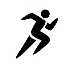 silhouette of a man running vector