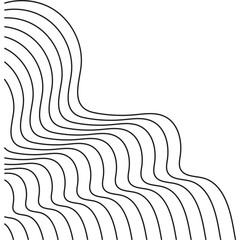  Abstract Wave Line Corner