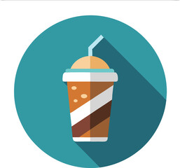 Cold coffee icon vector illustration