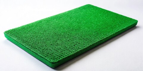 Bird's-Eye View of Putting Mat: Close-Up Macro Shot with Splash Effect