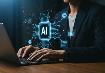 Obraz premium Artificial Intelligence Digital Innovation