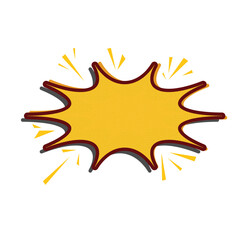 Sunburst Comic Cartoon Vector Element Simple 