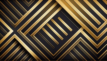 Retro Geometric Pattern Background. Gold details. Elegant, sophisticated, vintage-inspired design