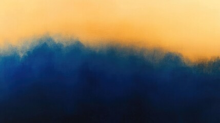 Fototapeta premium An abstract landscape featuring blended shades of blue and yellow