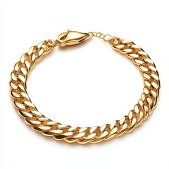 Obraz premium Elegant Golden Chain Bracelet for Stylish Accessory Enthusiasts