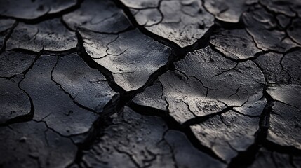 Close-up of a dry, cracked ground. the cracks are deep and wide, with deep grooves and crevices running through them. the soil appears to be dry and barren, with no signs of life or vegetation.