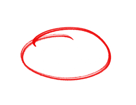 Red Hand drawn marker red circles round set. Doodle round shapes. Crayon circle highlight, freehand ovals doodle. Chalk pencil ellipse frames, round shapes in sketch style. no background  - Powered by Adobe