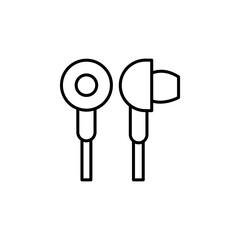 Earphones line icon