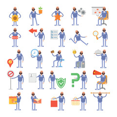 Fototapeta premium doctor characters in different poses illustration set