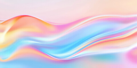 Obraz premium Abstract pastel wavy background with vibrant gradient and soft textures