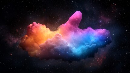Obraz premium Colorful Cosmic Cloud in Space