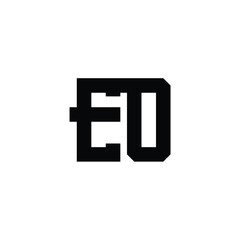 EO monogram logo design letter text name symbol monochrome logotype alphabet character simple logo